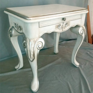 Bedside table with drawer, Italian baroque style inspiration.