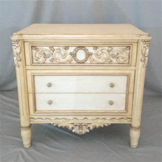 period bedside table with carving and gilding